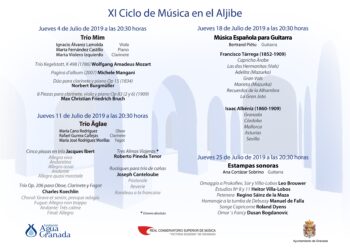PROGRAMACIÓN XI CICLO MÚSICA EN EL ALJIBE JULIO 2019